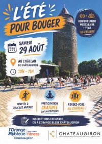 Affiche 29 août orange bleue