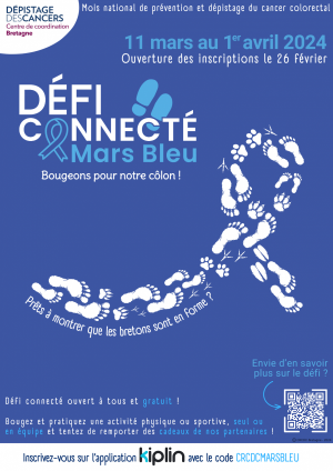 Affiche défi connecté mars bleu