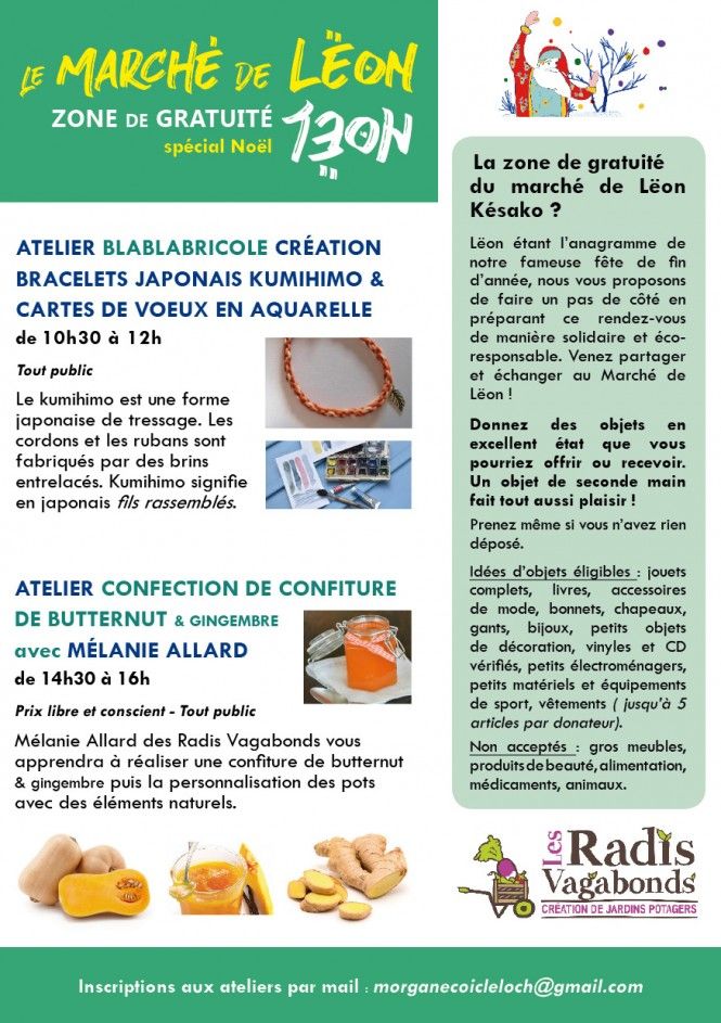 Flyer verso A5 Marché Léon 2025